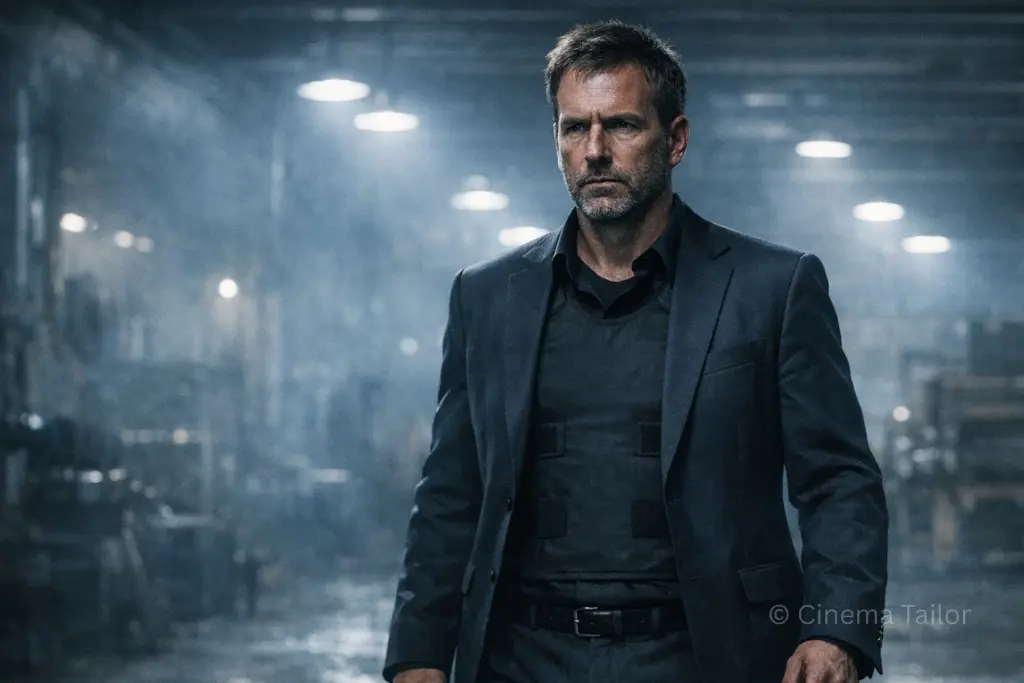 A cinematic representation of civilian body armor usage in a high-threat environment.